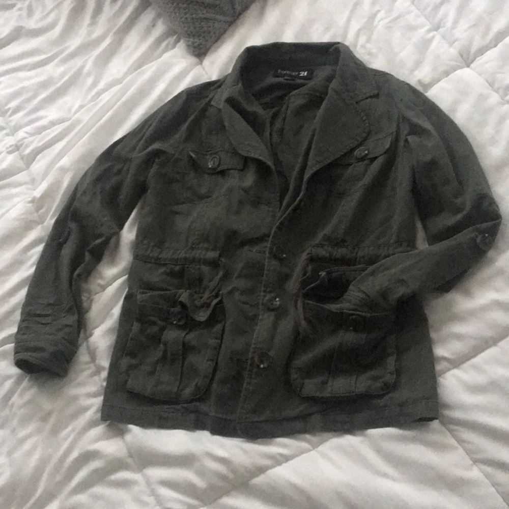 Forever 21 Army Jacket - Olive Green